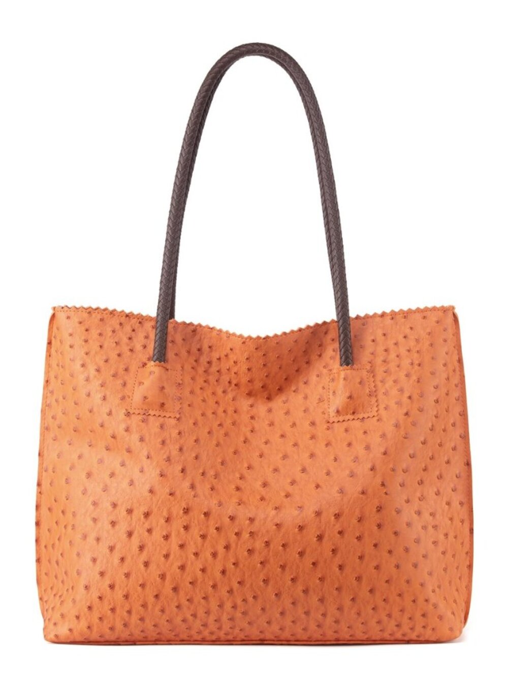 Tote Bag for Women with Zipper Large Ostrich Vegan Leather Shoulder Purses and